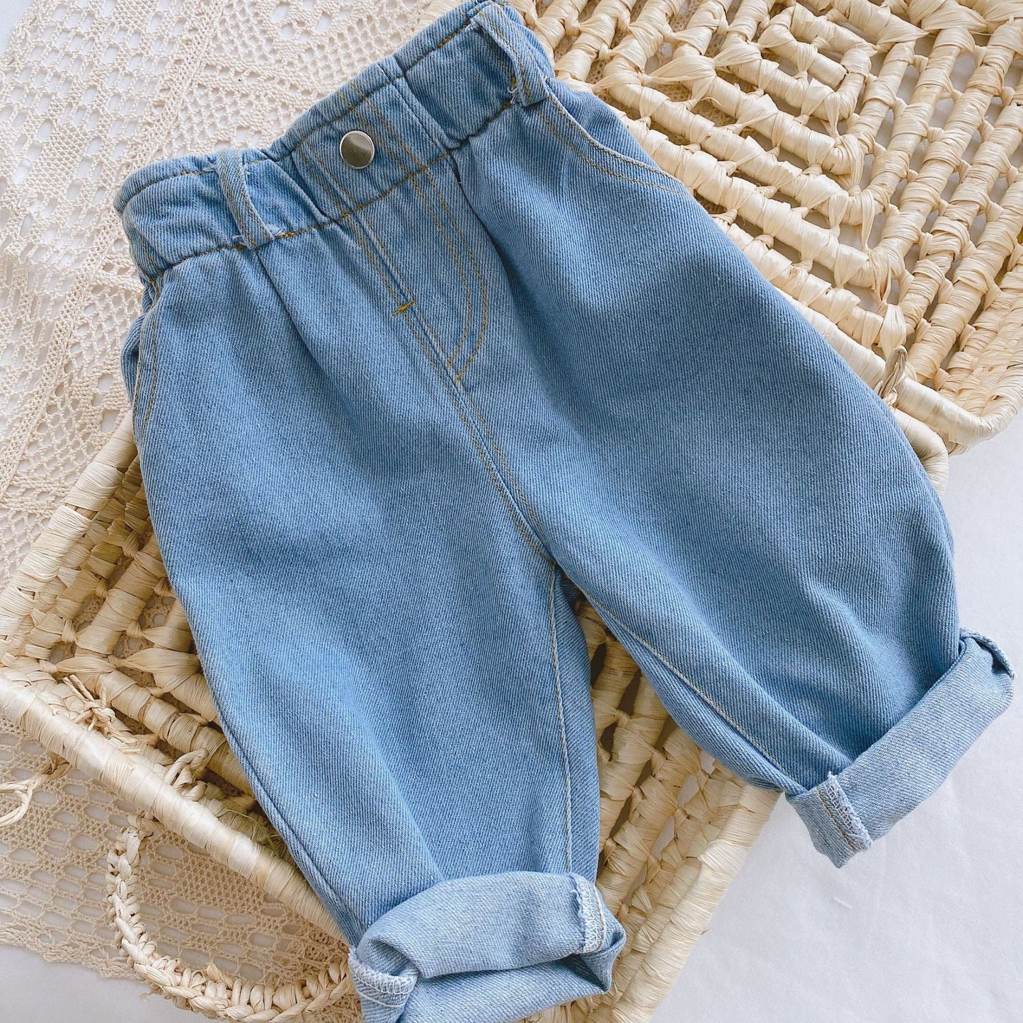 High-Waist Soft Jeans