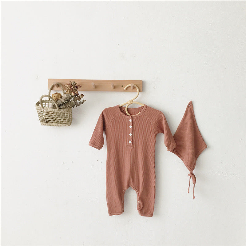 Cozy Cotton Buttoned Romper