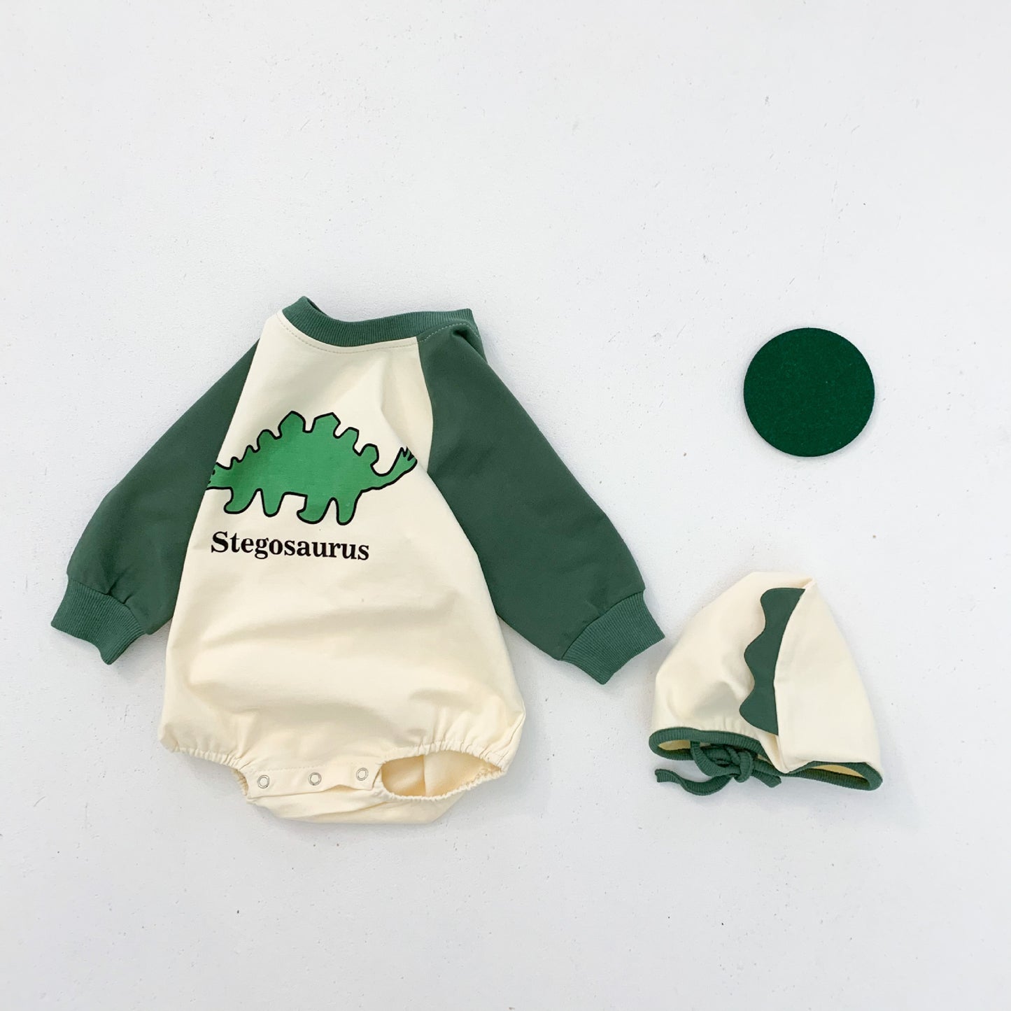 Long-Sleeved Dinosaur Romper