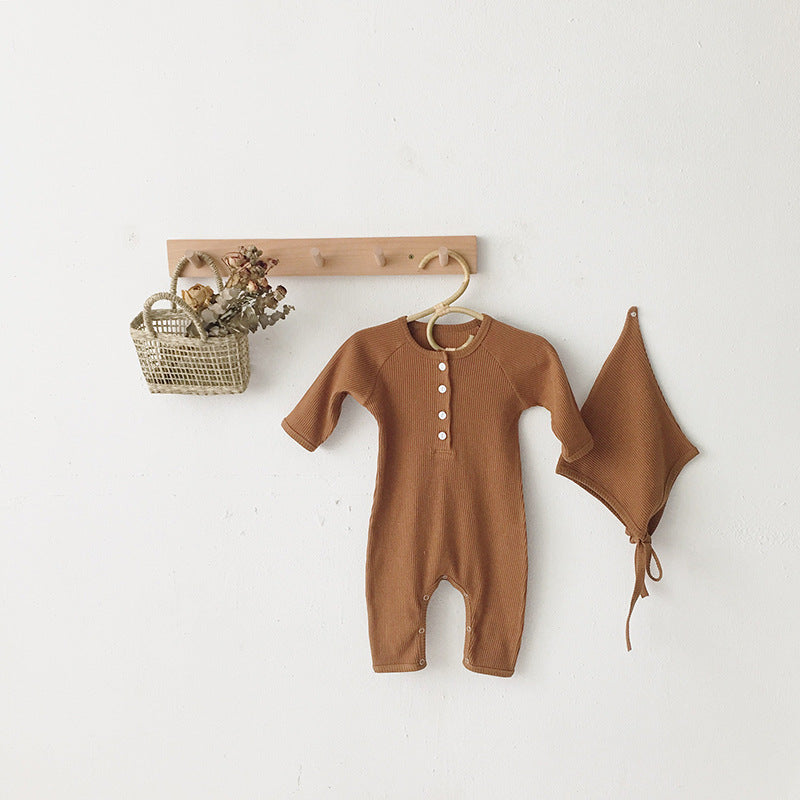 Cozy Cotton Buttoned Romper