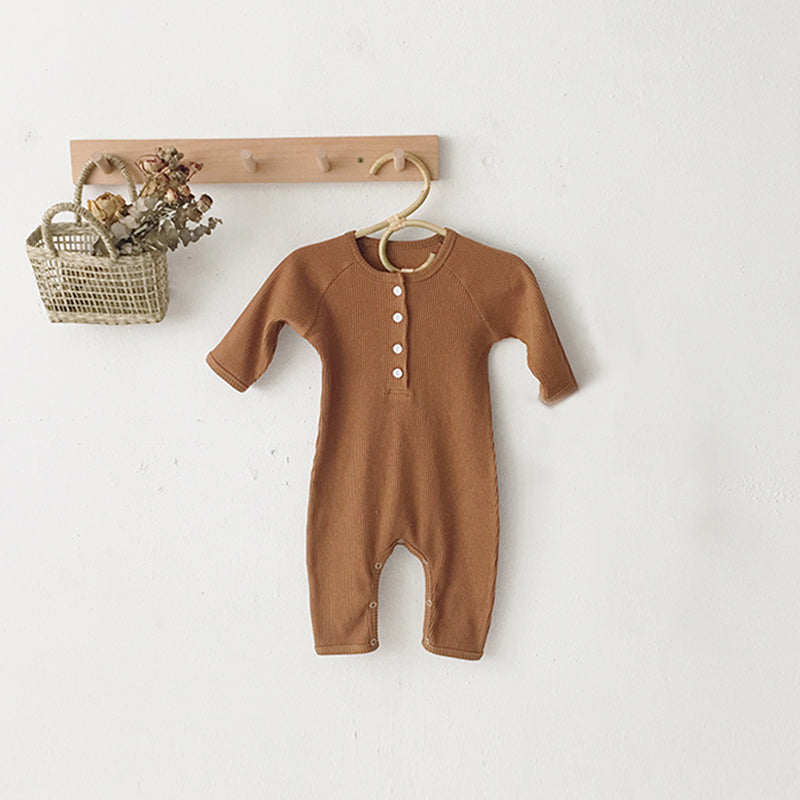 Cozy Cotton Buttoned Romper