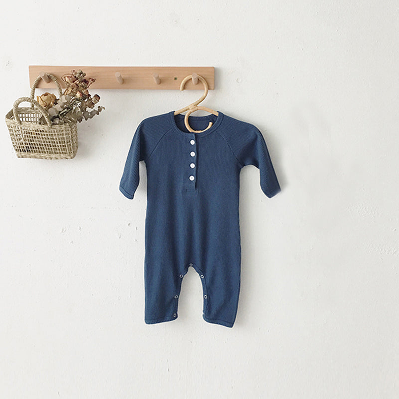 Cozy Cotton Buttoned Romper