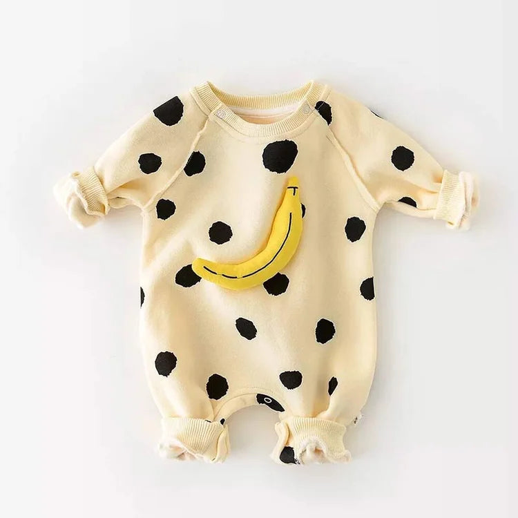 Happy Vibes Banana & Smiley Rompers